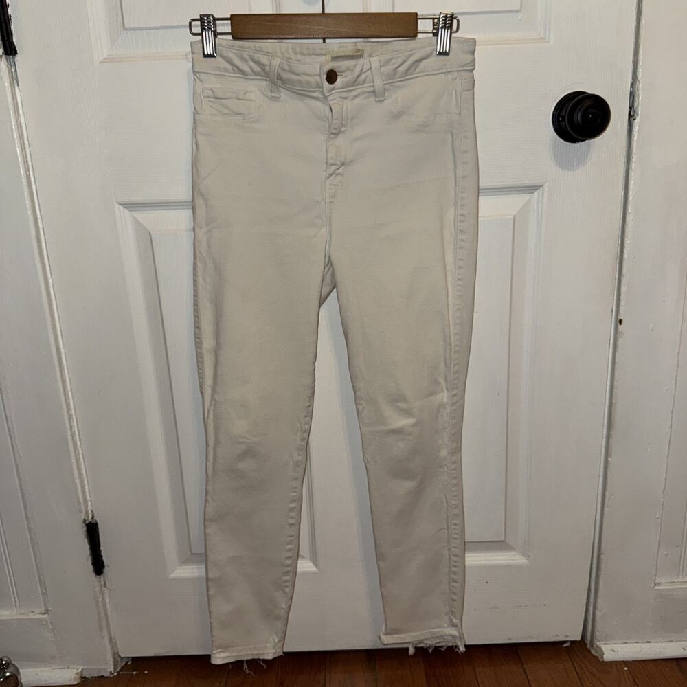 L’Agence Women’s White Margot Skinny Jeans Size 30 Stretch High Rise